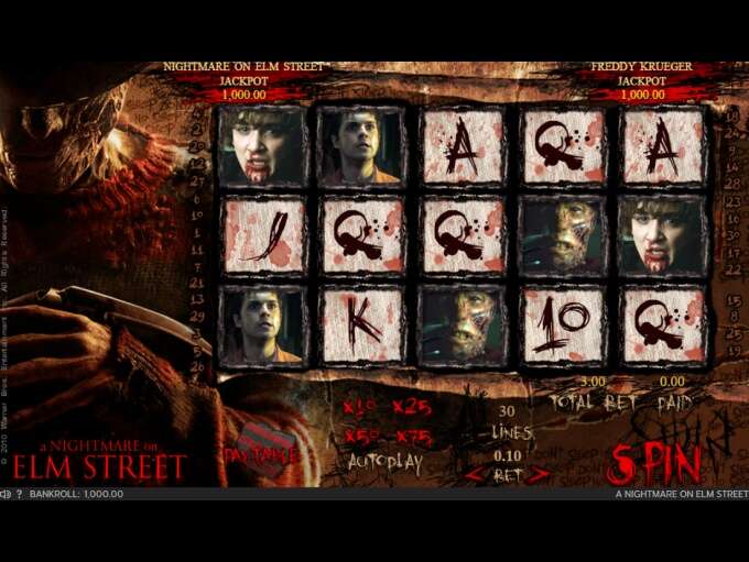 slot machine nightmare on elm street